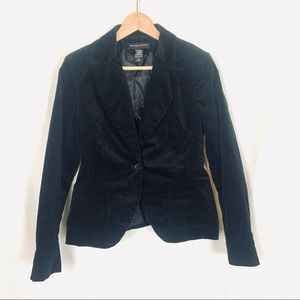 New York & Company Velvet Black Career Blazer Sz 8
